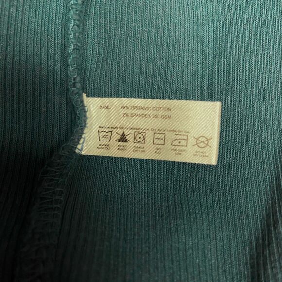 Goumi Baby Rib Knit Long Sleeve Zip Sleeper Size 0-3 Months Green Organic Cotton - Picture 5 of 5